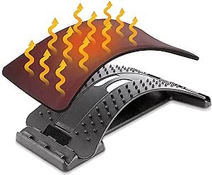 Back Stretcher with Heating Pad & Lumbar Support, Spine Stretcher & Cracking Device for Decompression