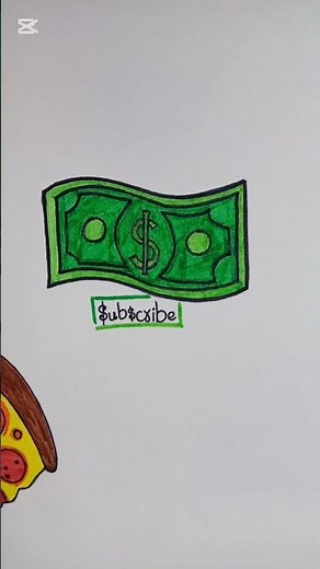 "Easy Dollar Drawing | Step by Step Money Art #art #viral #trending #ytshorts