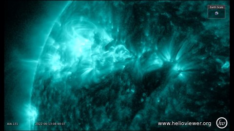 Watch How Long Duration Solar Flare Spurs Massive Coronal Mass Ejection