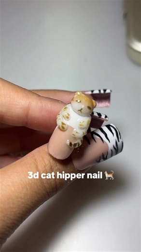3D Cat Nail Art Tutorial for Beginners