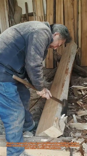 Traditional Hand Planing: Artisan Shapes Wood with a Drawknife