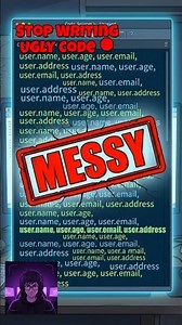Stop Writing Ugly Code! 🛑 (Clean JavaScript Trick) #Shorts