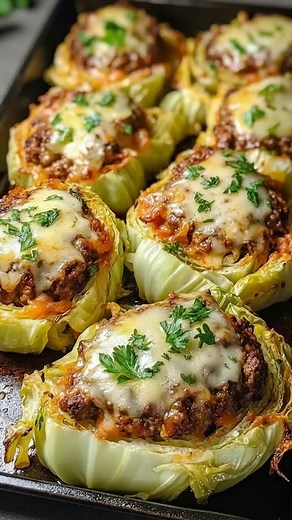 Mediterranean Oven-Baked Cabbage Burgers Ingredients For the Base & Topping: 1 large head of Green Cabbage (sliced into 1-inch rounds) 1 cup shredded Mozzarella or Monterey Jack (divided) ½ cup Tomato sauce or thick marinara Freshly chopped Parsley or Dill for garnish 2 tbsp Extra Virgin Olive Oil Salt & Black Pepper to taste .................. 🤍 Want ALL my recipes? Comment “Yes” ⬇️ 📖 Ebook link in my bio #homecooking #quickmeals #EasyRecipe #dinnerideas #recipe