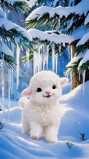 Beautifuldixe on Instagram: "Meet the fluffiest snowflake in the winter wonderland! ❄️🐑 A little bundle of joy to brighten your snowy day. ✨🏔️ 🎥 BY:- @beautifuldixe #cuteanimals #winterwonderland #babyanimals #snowday #aesthetic"