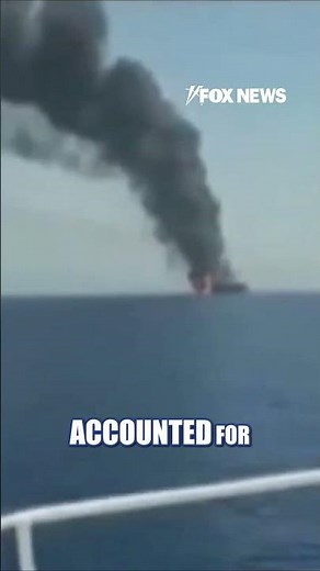 UP IN FLAMES: Iran STRIKES vessels in Hormuz Strait #shorts #us #news #foxnews