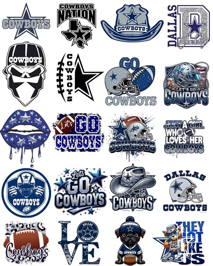 Cowboys Football PNG Bundle | Retro Western Team Mascot Clipart | Game Day Sports Sublimation Designs | Digital Download 300 DPI - Etsy