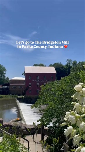 Welcome to the beautiful and historic Bridgeton Covered Bridge & Mill📍❤️ Known as “Indiana’s Most Famous Covered Bridge”. Fun Facts: • The Bridgeton Mill is the oldest continually operating mill in Indiana. • The dam is 9 feet tall and 220 feet long. • The covered bridge is 261 feet long. | Parke County Indiana