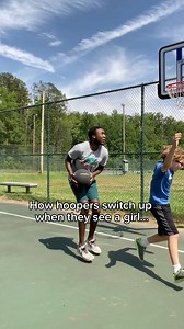 How hoopers switch up when they see a girl #basketball | Damon Brown