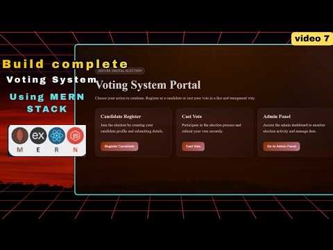 7.Send Data to Database - Voting System , MERN STACK