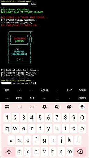 Termux Bank Hacking Simulation | The Android Wizard 🧙‍♂️💻Option 2: How to show Pro Hacker screen