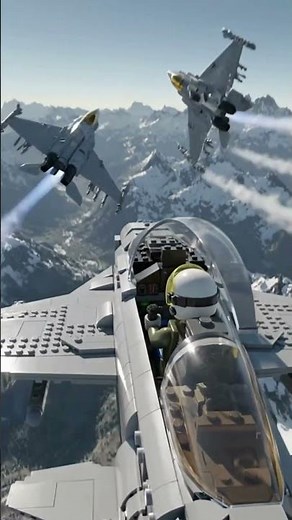 LEGO Jet over the Mountains – a Moment that Pulls You Out of Reality ✈️