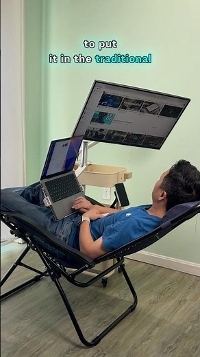 How to add a big monitor to my recliner workstation setup