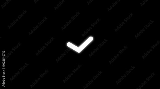 Animation check mark icon. Yes tick. Correct check mark symbol. Yes sign. symbolizing right , true. Stock Video