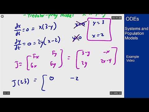 Differential Equations - Non-Linear Systems - Predator Prey Example
