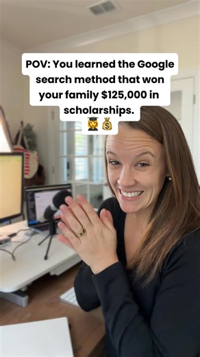 👉 Here's why your scholarship search isn't working: You're looking in the wrong place. When you google "college scholarships" or search on the popular scholarship databases, you're seeing the same results as 500,000 other families. And you're all applying to the same impossible-to-win awards. The families quietly winning $80,000, $100,000, even $125,000 ? They use a completely different search strategy. 🎯 They search for scholarships where they live, not where everyone else is looking: 💰 Thei