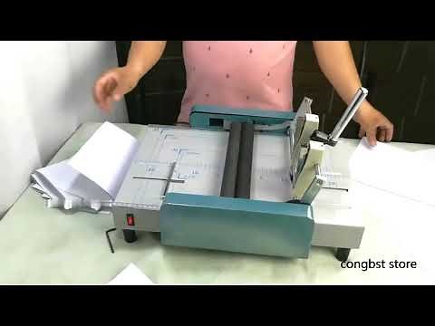 Manual A3 Paper Booklet Riding Saddle Stapler Pamphlet Broshure Binding & Folding Machine