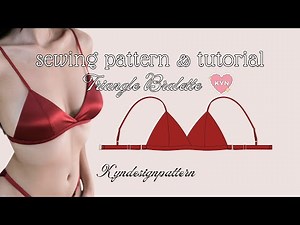How to Sew a Triangle Bralette | Easy DIY Lingerie Tutorial Beginner Friendly