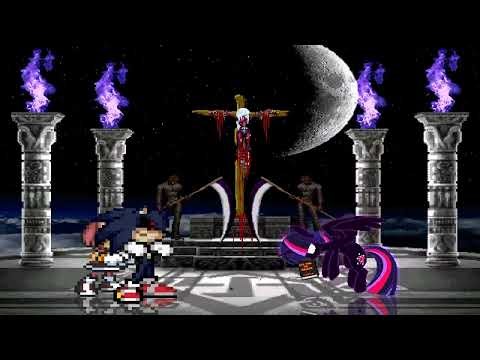 KOF MUGEN Tag Sonic EXE V3 (12P) & Amy EXE VS Nightmare Sparkle Alicorn Key F1
