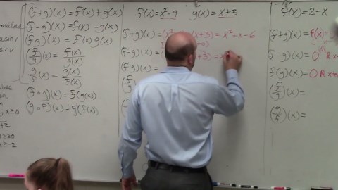 Operations with functions and finding the domain of each