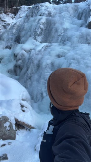 I only stopped here for 5 minutes during my run and was freezing cold by the time I left. I can see how this waterfall is frozen even though our mountains barely have any snow. #waterfall #outdoors #frozenwaterfall #naturelover