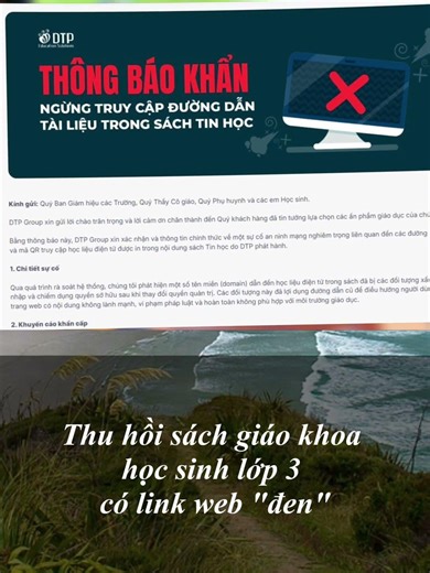 Thu hồi sách giáo khoa học sinh lớp 3 có link web "đen"
