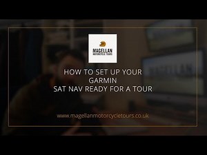 How to set your Garmin Sat Nav for a tour