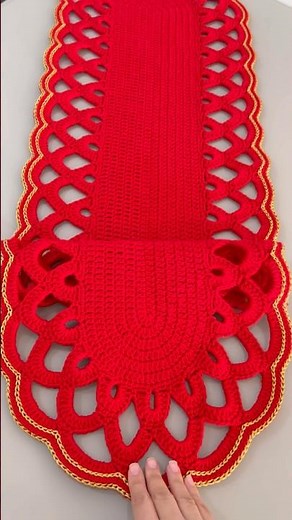 Crochet table runner step by step, crochet table runner tutorial.