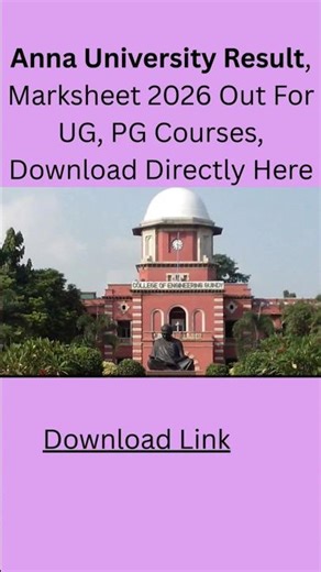Anna University Result, Marksheet 2026 Out For UG, PG Courses, Download Directly Here #education