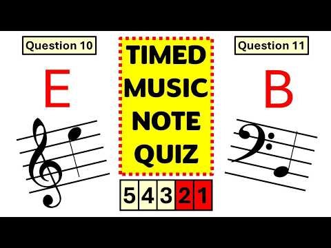 Timed Treble and Bass Clef Music Note Recognition Quiz | How many notes can you name or recognise?