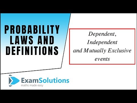 Probability Laws and Definitions (Summary) : ExamSolutions