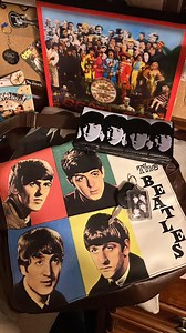 Beatles on the go! 👜🪲 I got the first bag from the Beatles store in London when I visited in 2018. The cylinder purse is another favorite - definitely a unique item. ✨🙂 #beatles | A Beatleful Life
