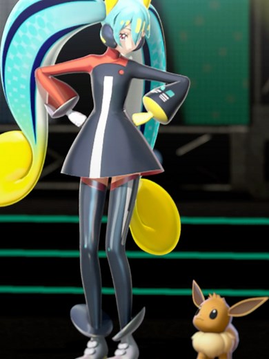 イーブイと初音ミクのポケミクライブ練習公開！
