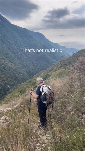 Hiking | Travel Stories | Trail Gear | Aust on Instagram: "People told me long-distance trails weren’t “realistic” for a woman my age. But the thing about limits? They’re usually someone else’s. I started anyway. I trained anyway. And now I’m doing trails women half my age tell me they dream about. 👣 If you’re waiting for permission… this is it. Tell me: what goal of yours has someone called “unrealistic”? #womenwhohike #hikingafter70 #womenempoweringwomen #longdistancetrails #youcandohardthing