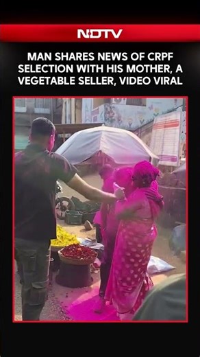 Man Shares News Of CRPF Selection With His Mother, A Vegetable Seller, Video Melts Internet