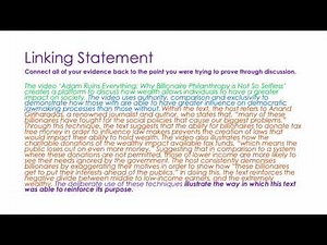 Writing an Analytical Paragraph