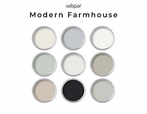 Modern Farmhouse Valspar Paint Palette | House Color Palette - Etsy