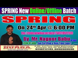 SPRING Online Training in DURGSOFT