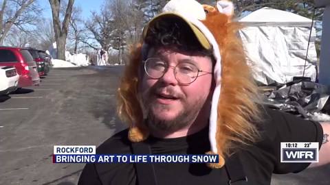 Rockford snow sculpting competition officially underway