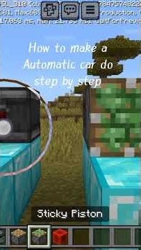 how to make automatic car in Minecraft easy way #minecraft #gaming #minecraftpe