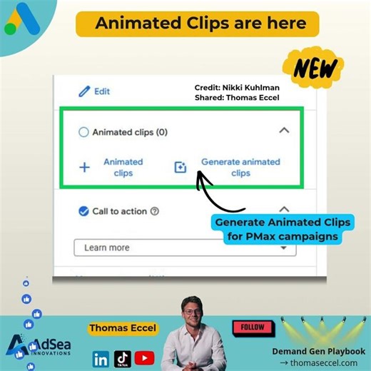 Animated Clips in Google Ads PMax (powered by VEO 3) #ppc #googleads #ads #pmax #advertising