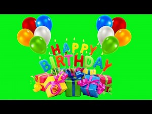 happy birthday green screen background animation | happy birthday chroma key effects | Crazy Editor