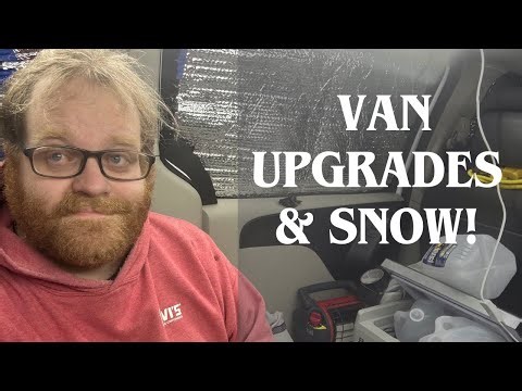 Starting Van Life | Stealth Van Camper Reorganizing | Waking up in a snow storm