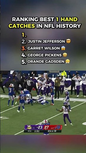 Ranking Best 1 HAND CATCHES In NFL History!