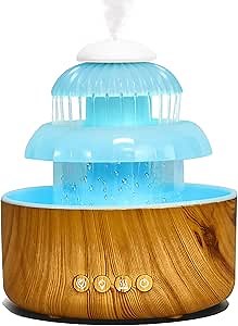 Amazon.com: Rain Cloud Drop Humidifier, Essential Oil Diffusers, Raining Sound & 8 Colors Night Light, Auto Shut-Off, Anti-allergy Humidifier for Bedroom, Home, Large Room, Office-Wood : Home & Kitchen