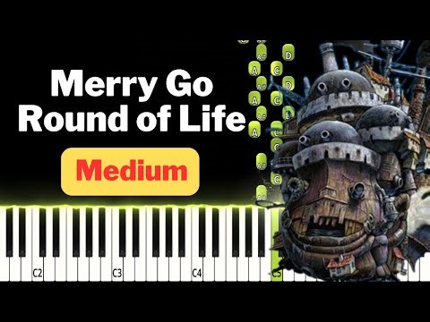 MEDIUM Piano Tutorial | Howl’s Moving Castle