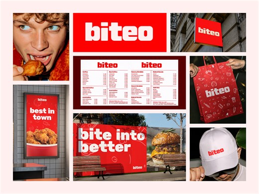 Biteo - Restaurant Business Logo and Branding