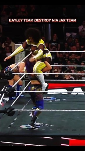 Bayley’s Team Unleashes Chaos Nia Jax’s Squad Gets Destroyed#short