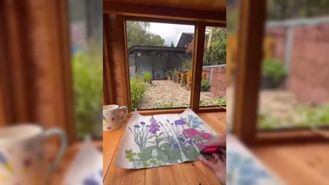 Colorful Floral Bouquet Window Sticker, Flower Window Clings for Glass Windows, Floral Bouquet Window Stickers, Floral Pattern Window Sticker, Double-Sided Flower Window Clings for Home (A1)