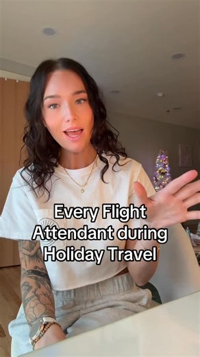Charity Moore on Instagram: "Last 3 trips have been a doozy. First I had the FBI show up to the aircraft due to witnessing something very illegal in the air, second trip a diversion for a VERY serious medical event and now I’m on a complete reroute of my trip due to… who know. 🤷🏼‍♀️ Happy Holidays ya filthy animal! #flightattendant #happyholidays #flightattendanthumor #holidayflying"