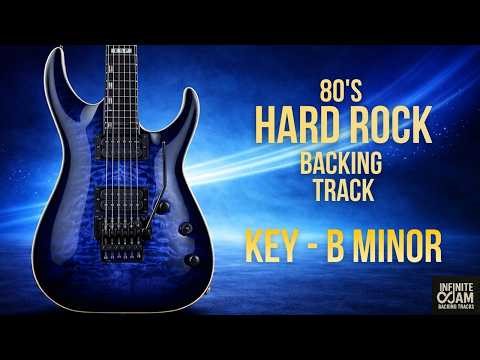 80's Hard Rock Backing Track in B Minor - Guitar Jam 85 BPM